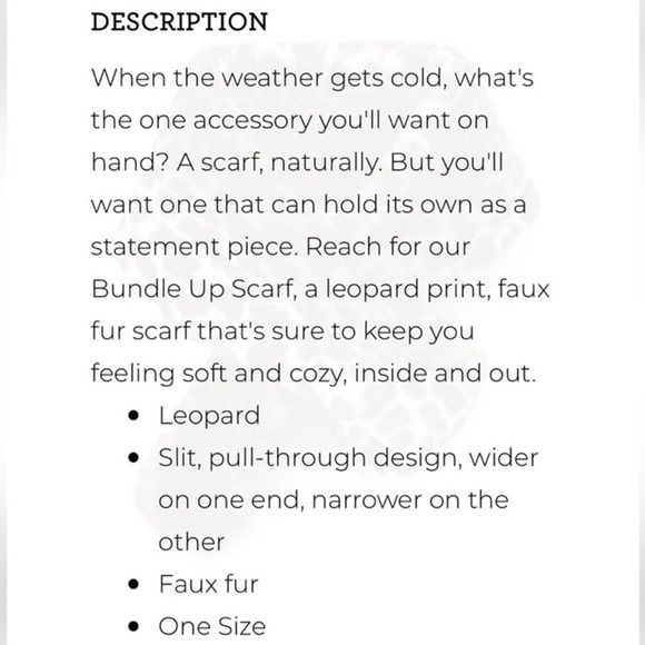 Cabi Bundle-Up Scarf Faux Fur Leopard Print OS - Picture 4 of 7
